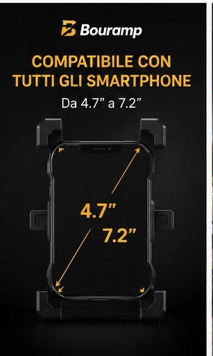 Supporto Smartphone Universale 360° per Bici, Moto e Scooter