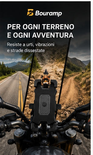 Supporto Smartphone Universale 360° per Bici, Moto e Scooter