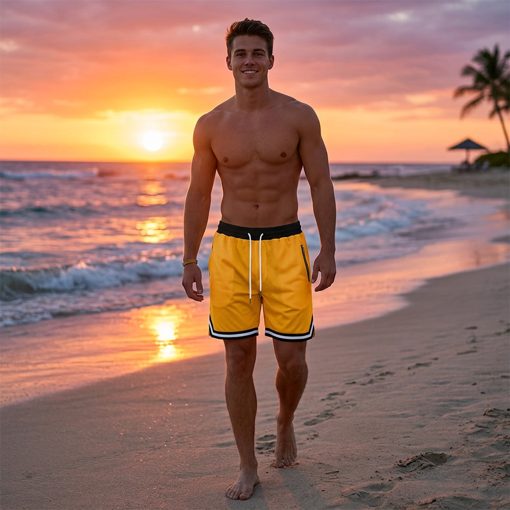 Pantaloncini Sportivi da Uomo - Mesh Traspirante