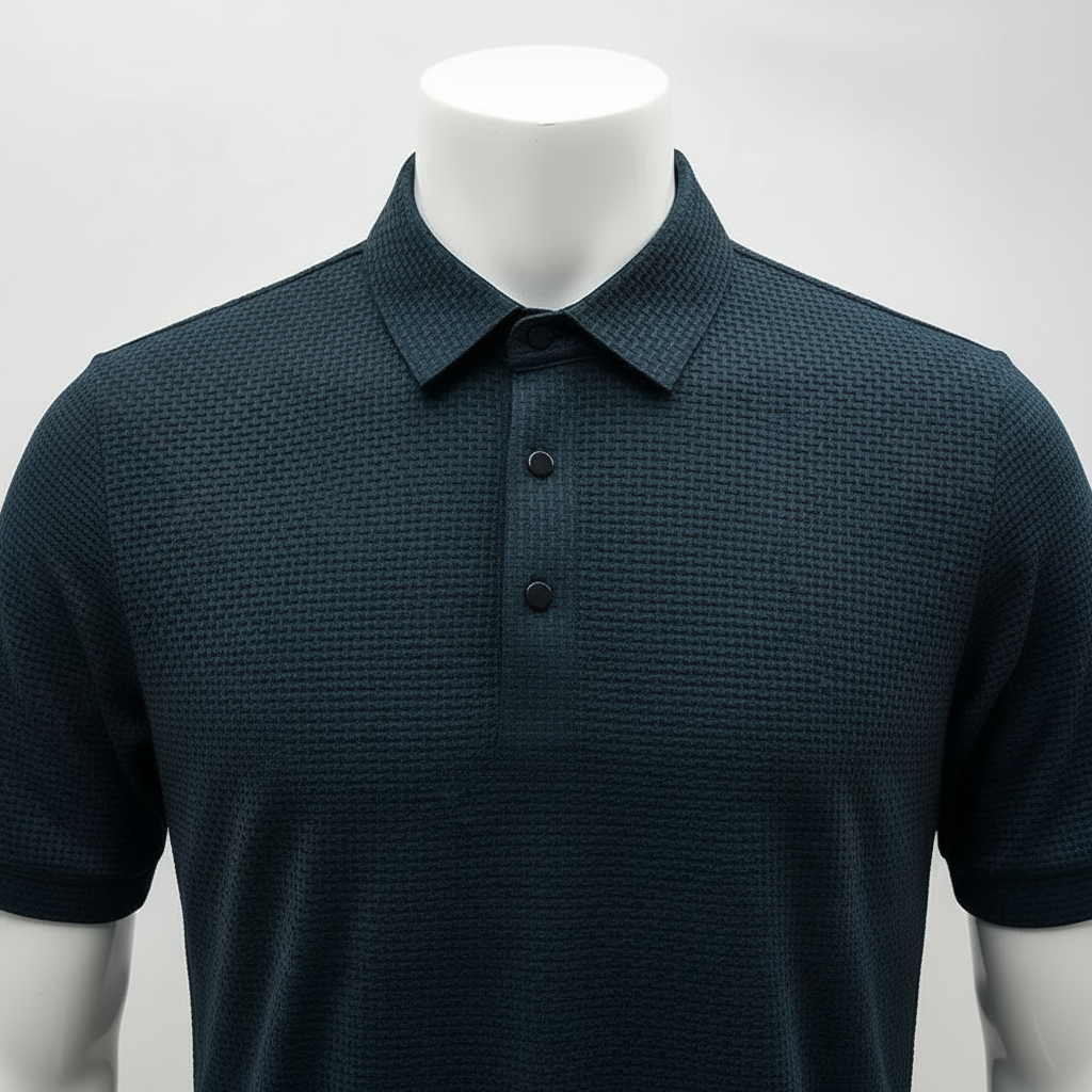 Polo Uomo in Tessuto Waffle — Elegante e Casual