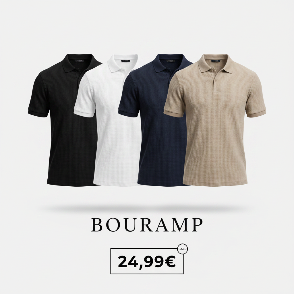 Polo Uomo Estiva - Tinta Unita Casual Traspirante