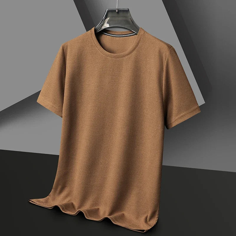 T-shirt Uomo Estiva in Tessuto Waffle - Girocollo Casual