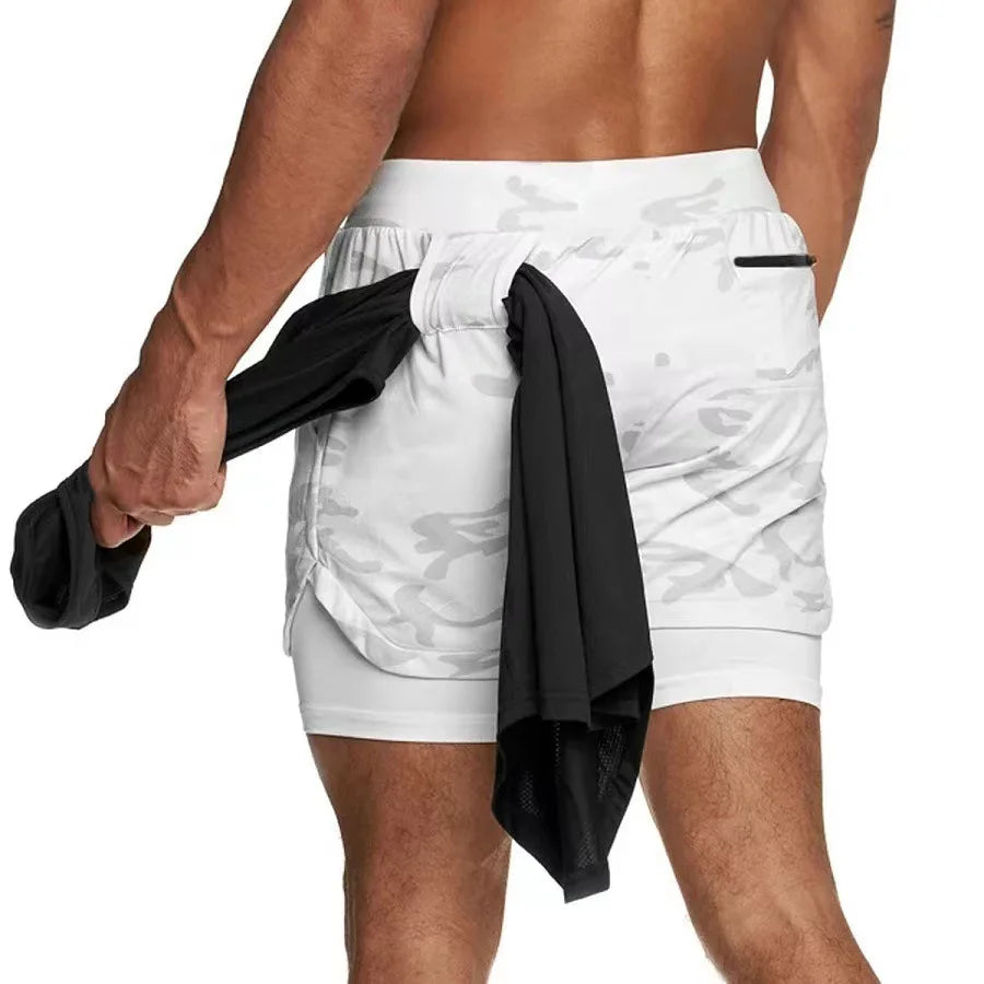 Pantaloncini Sportivi Uomo 2in1 - Corsa Palestra Asciugatura Rapida