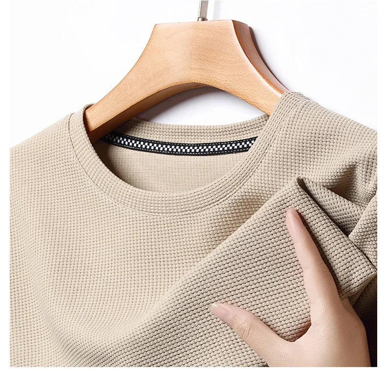 T-shirt Uomo Estiva in Tessuto Waffle - Girocollo Casual