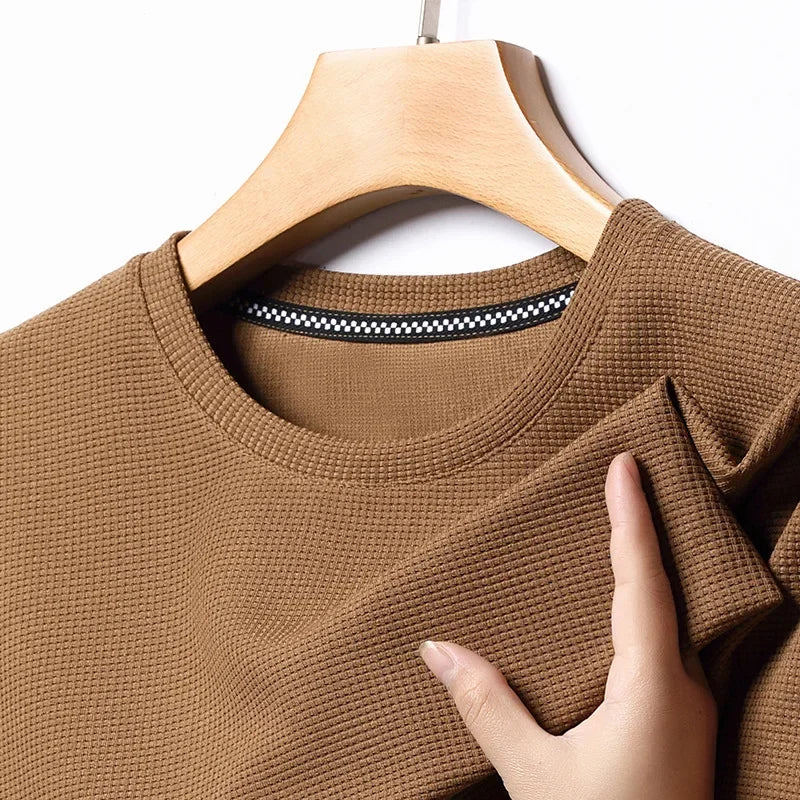 T-shirt Uomo Estiva in Tessuto Waffle - Girocollo Casual