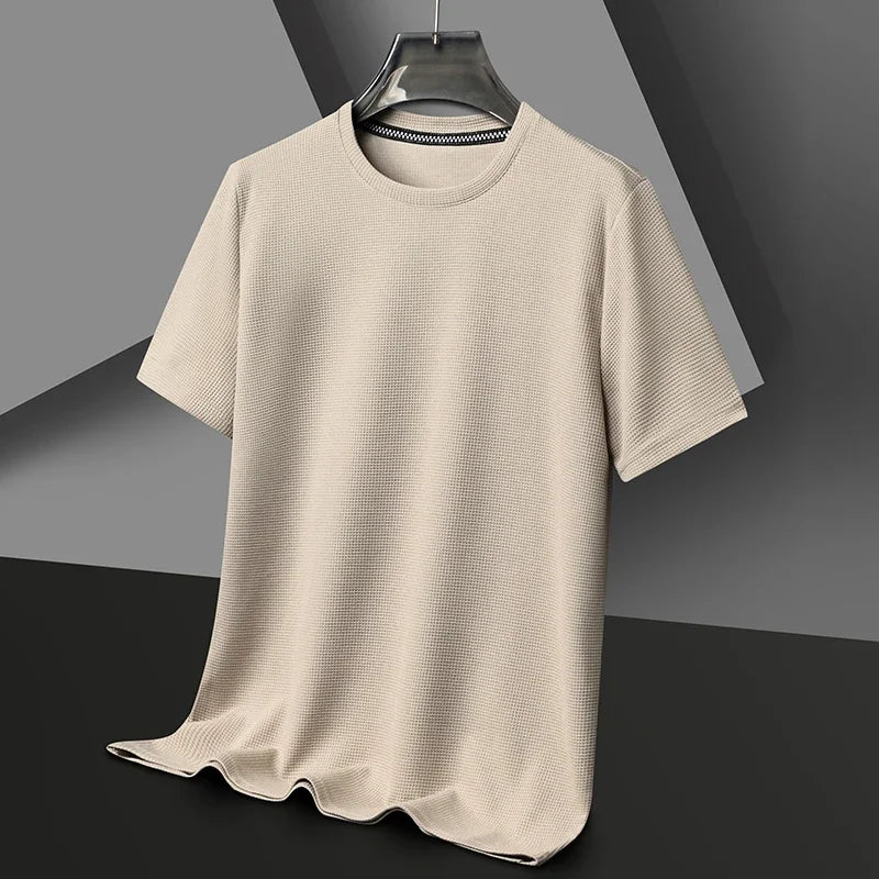 T-shirt Uomo Estiva in Tessuto Waffle - Girocollo Casual