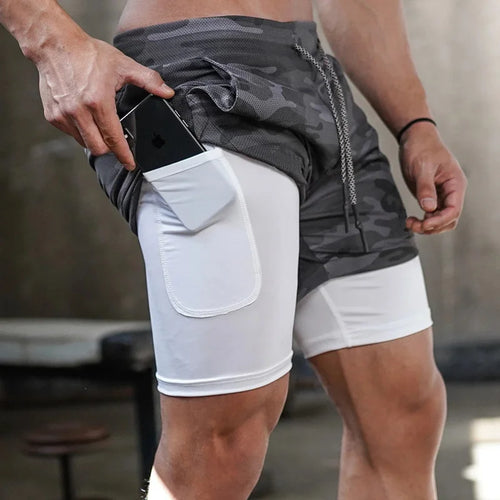 Pantaloncini Sportivi Uomo 2in1 - Corsa Palestra Asciugatura Rapida