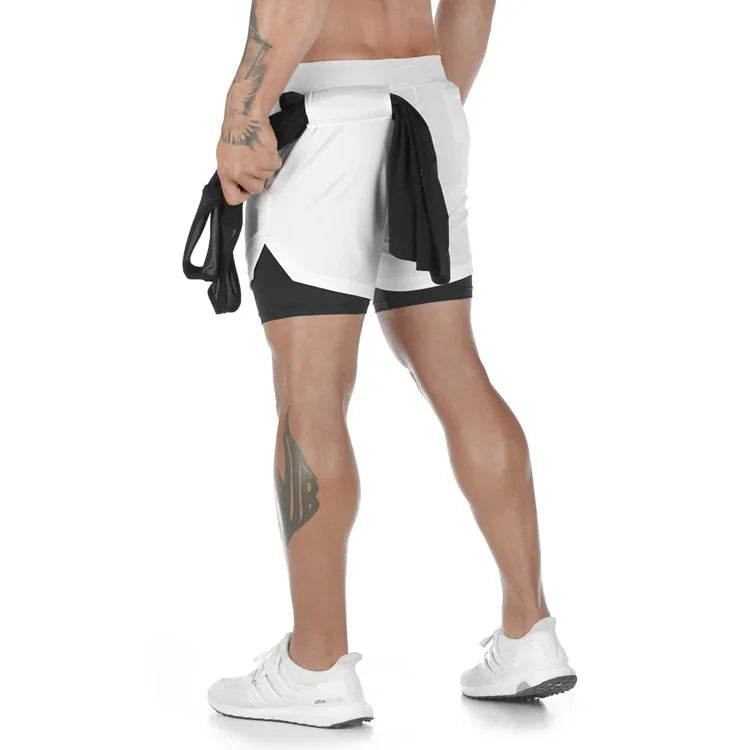 Pantaloncini Sportivi Uomo 2in1 - Corsa Palestra Asciugatura Rapida