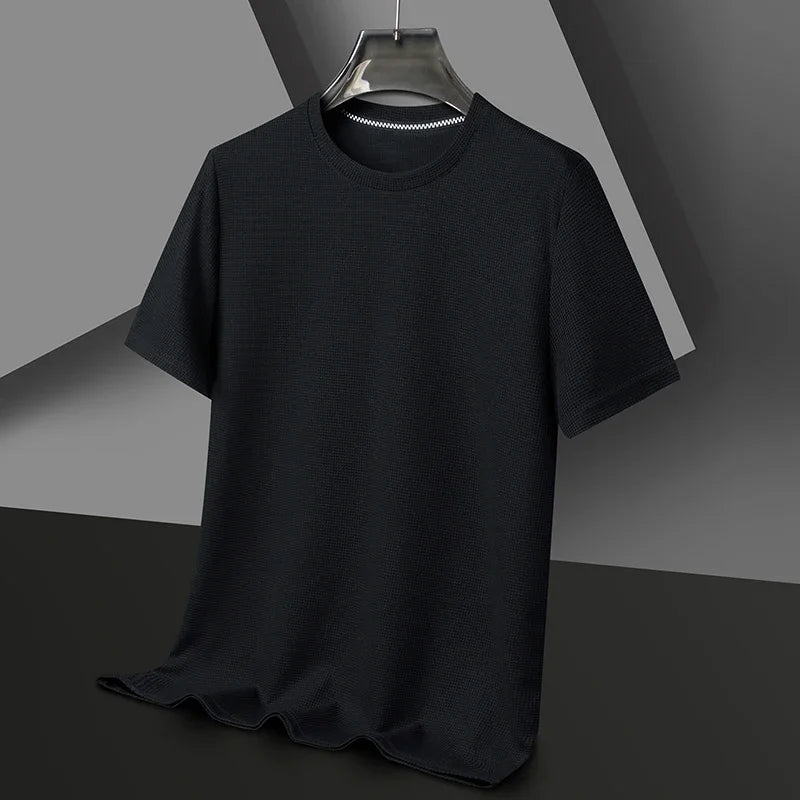 T-shirt Uomo Estiva in Tessuto Waffle - Girocollo Casual