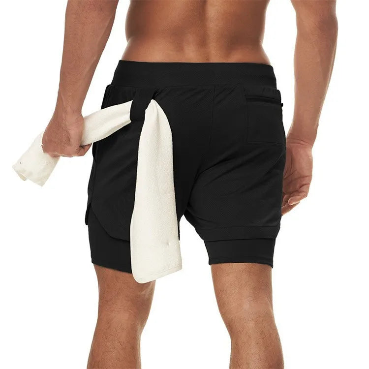 Pantaloncini Sportivi Uomo 2in1 - Corsa Palestra Asciugatura Rapida