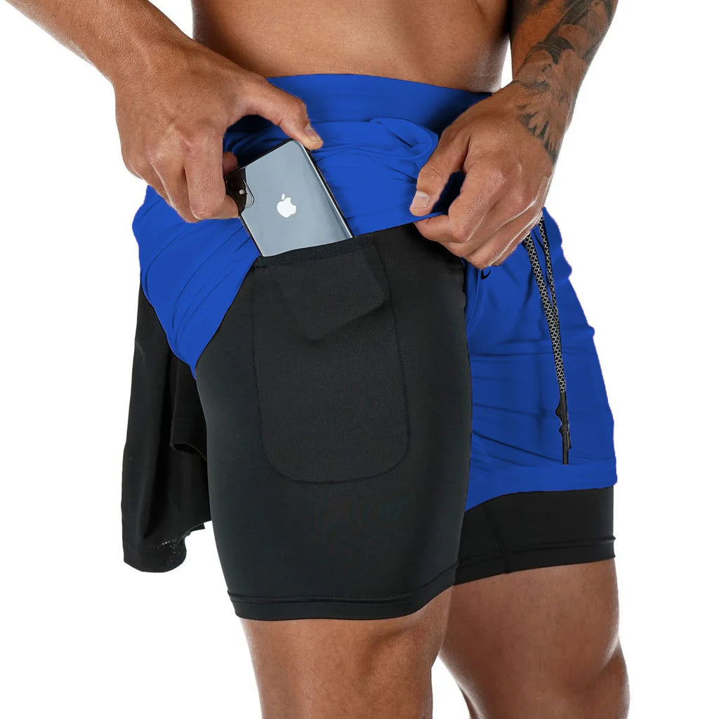 Pantaloncini Sportivi Uomo 2in1 - Corsa Palestra Asciugatura Rapida